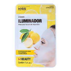 Mascara Facial Kiss Ny De Algodão Iluminadora Limão