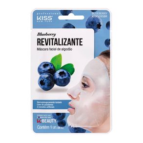 Mascara Facial Kiss Ny De Algodão Blueberry