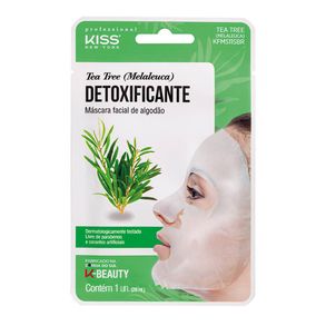 Mascara Facial Kiss Ny De Algodão Tea Tree Detoxificante