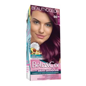 Coloração Bela&Cor Sem Amonia Kit Marsala Beauty Color 66.26