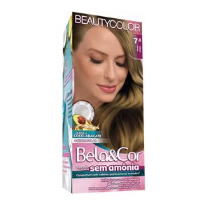 Coloração Bela&Cor Sem Amonia Kit Louro Médio Beauty Color 7.0
