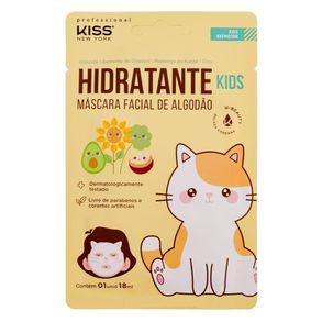 Mascara Facial De Algodão Kids Kiss New York Hidratante