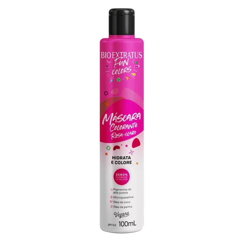 Mascara-Colorante-Fun-Colors-Rosa-Claro-Bio-Extratus-100ml