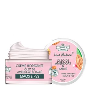 Creme Hidratante Mãos E Pés Óleo De Amêndoas Flores & Vegetais 250g