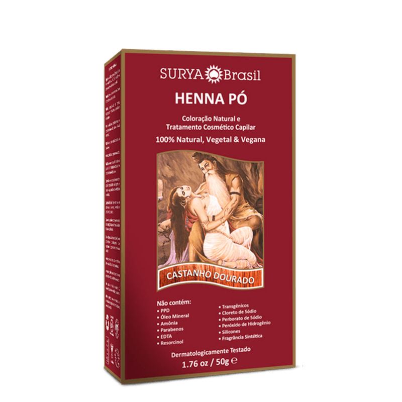 Tratamento-Reconstrutor-Natural-Henna-Po-Castanho-Dourado-Surya-Brasil-50g
