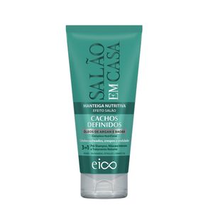 Manteiga Nutritiva 3 Em 1 Salão Em Casa Cachos Definidos Eico 180ml