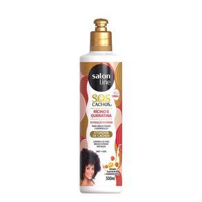 Ativador De Cachos S.O.S Cachos Rícino E Queratina Salon Line 300ml