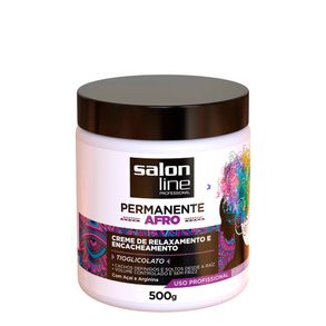 Creme De Relaxamento E Encacheamento Permanente Afro Salon Line 500g