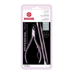 Kit Alicate Para Cutículas Espátula E Palito Mundial 778-Ep