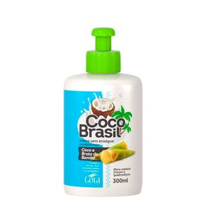 Creme Para Pentear Coco Brasil Coco E Broto De Bambu Gota Dourada 300ml