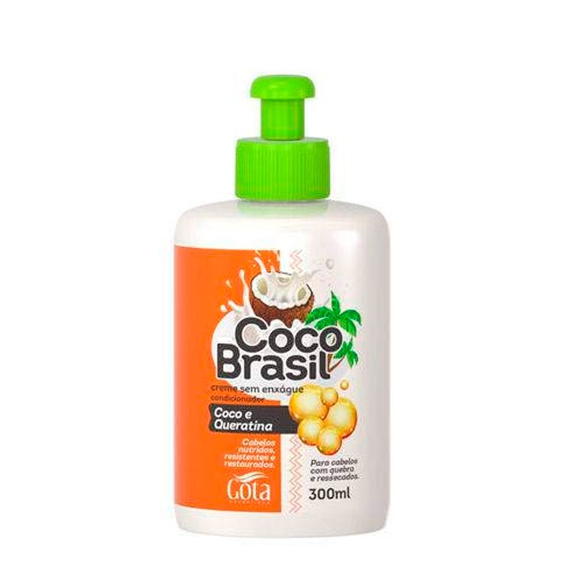 Creme-Para-Pentear-Coco-Brasil-Coco-E-Queratina-Gota-Dourada-300ml