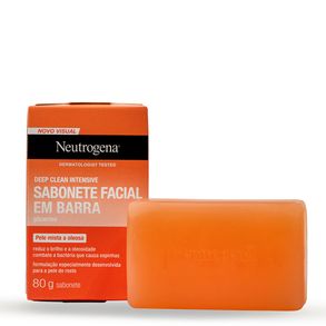 Sabonete Facial Em Barra Deep Clean Intensive Neutrogena 80g