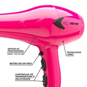 Secador De Cabelo Turbo Point Pink 2000w Mq 127v
