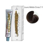Coloracao-Creme-Permanente-Unikcolor-7-1-Louro-Medio-Cinza-Gaboni-50g