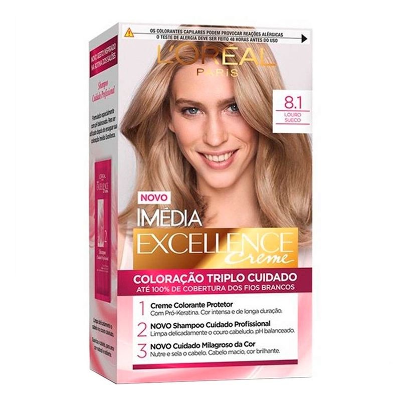 Kit-Coloracao-Imedia-Excellence-8.1-Louro-Sueco-L’Oreal-Paris