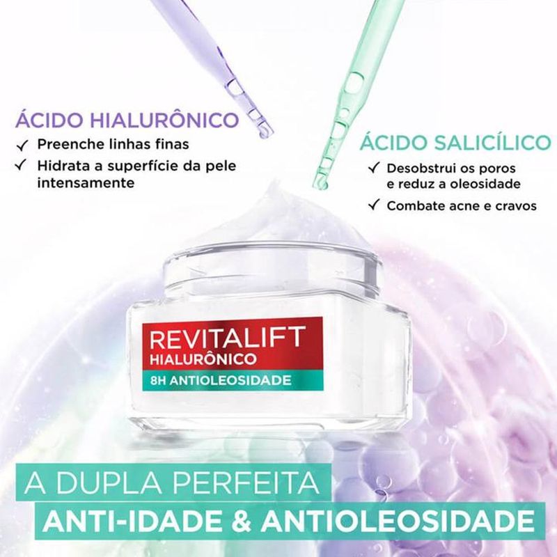 Gel-Creme-Preenchedor-Facial-Revitalift-Hialuronico-Antioleosidade-L’Oreal-49g