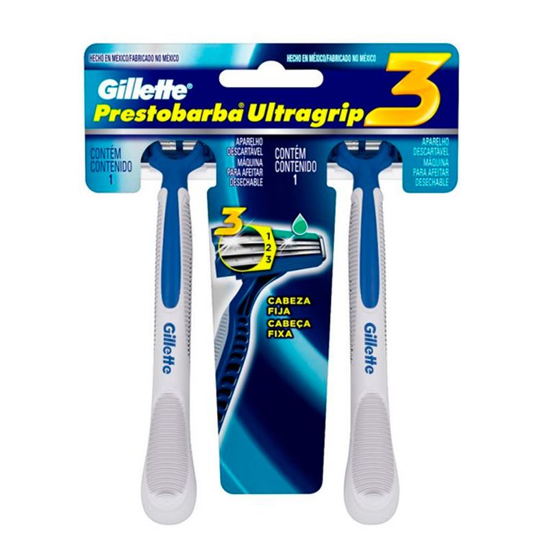 Aparelho De Barbear Prestobarba Ultragrip 3 Gillette 2 Unidades - Danny ...