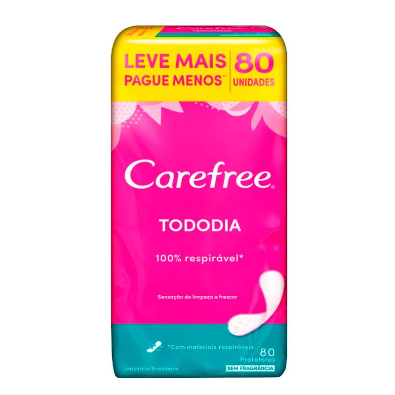 Protetor-Diario-Tododia-Sem-Fragrancia-Carefree-80-Unidades