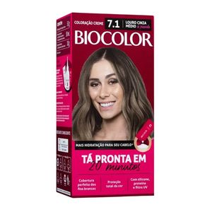 Mini Kit Coloração 7.1 Louro Cinza Médio De Passarela Biocolor