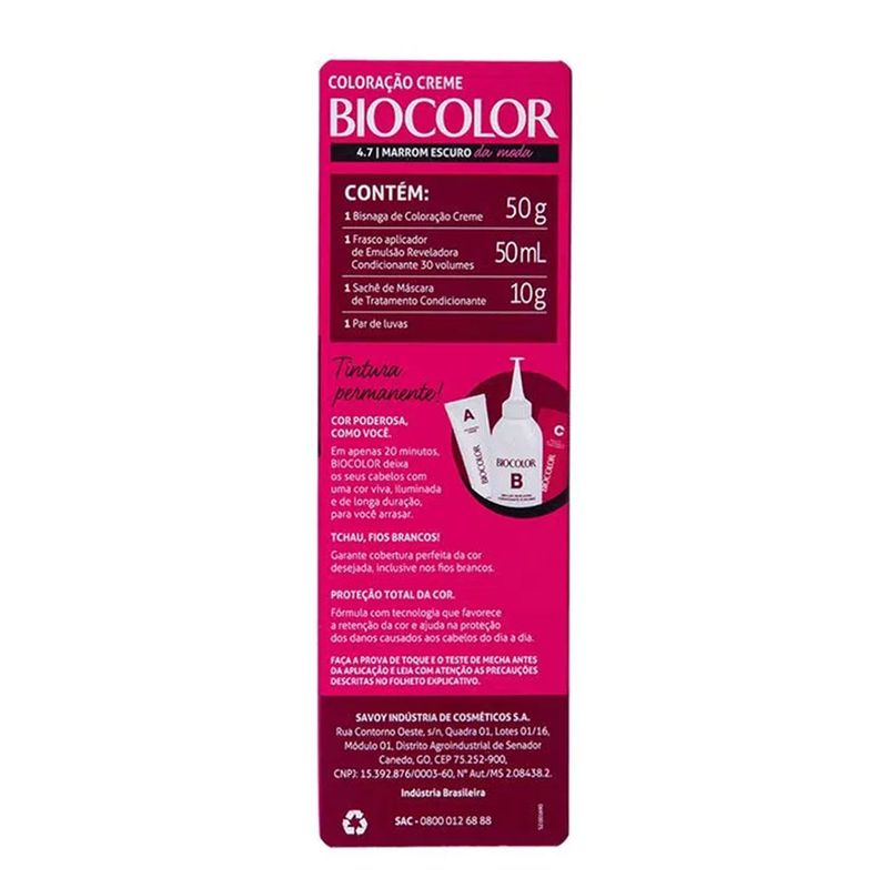 Mini-Kit-Coloracao-4.7-Marrom-Escuro-Da-Moda-Biocolor