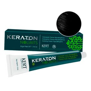 Coloração Hipoalergênica Keraton No Limits 1.0 Preto Kert 50g