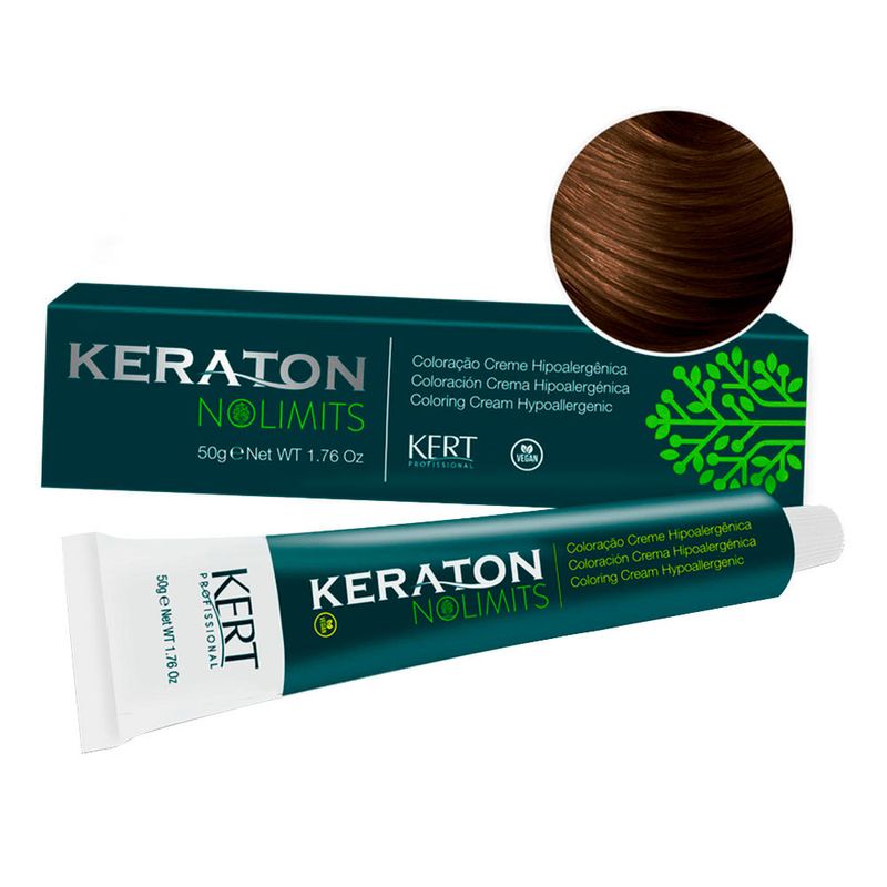 Coloracao-Hipoalergenica-Keraton-No-Limits-6.0-Louro-Escuro-Kert-50g