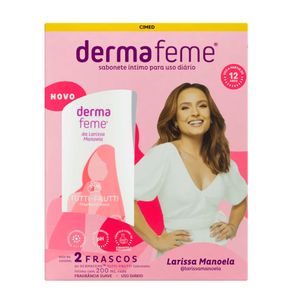 Kit Sabonete Líquido Íntimo Dermafeme Tutti-Frutti Cimed 2 Unidades 200ml