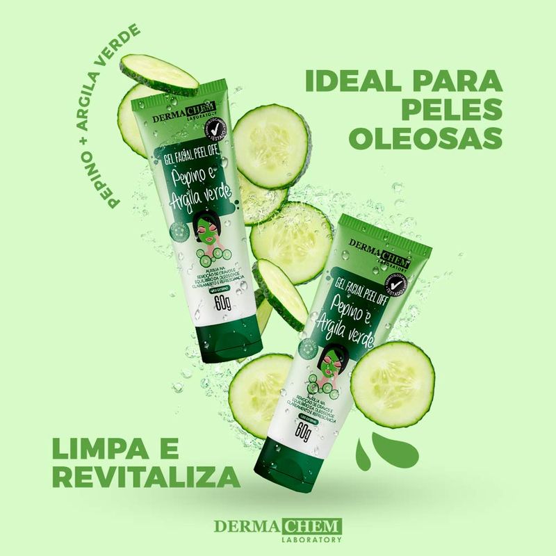 Gel-Facial-Peel-Off-Pepino-E-Argila-Verde-Dermachem-60g