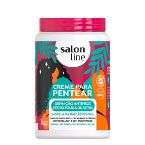 Creme Para Pentear Definição Antifrizz Efeito Touca De Cetim Salon Line 1kg