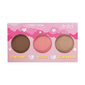 Paleta De Contorno Blush Iluminador Combo Mara Anita