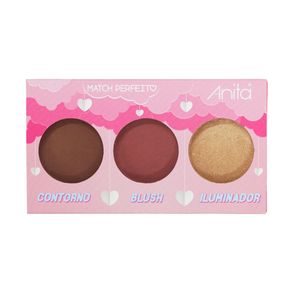 Paleta De Contorno Blush Iluminador Match Perfeito Anita