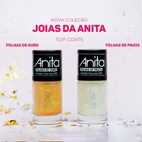 Esmalte Top Coat Jóias Da Anita Folhas De Prata Anita 10ml