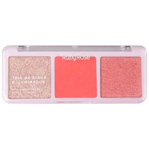 Trio De Blush E Iluminador Hbf5832 Ruby Rose