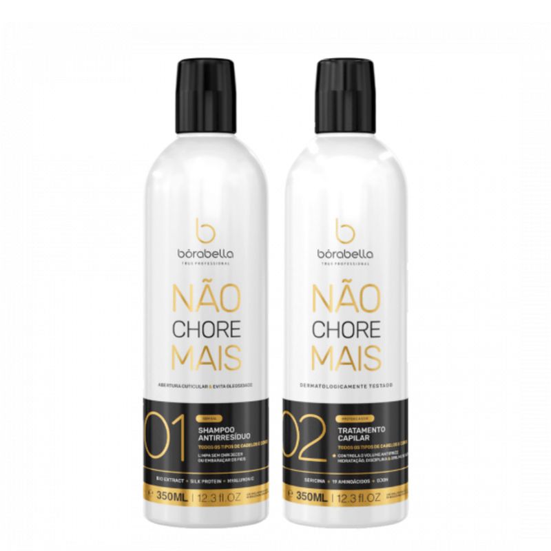 Kit-Progressiva-Nao-Chore-Mais-Shampoo-Antirresiduo-350ml---Tratamento-Capilar-350ml-Borabella