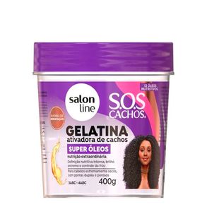 Gelatina Capilar S.O.S Cachos Super Óleos Salon Line 400g