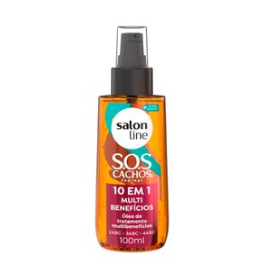 Óleo Capilar S.O.S Cachos 10 Em 1 Multi Benefícios Salon Line 100ml