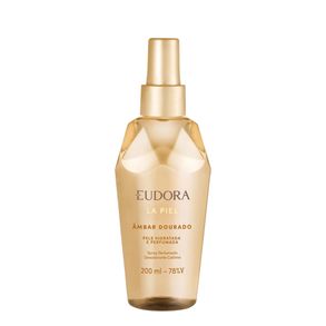 Spray Perfumado Desodorante Colônia La Piel Âmbar Dourado Eudora 200ml