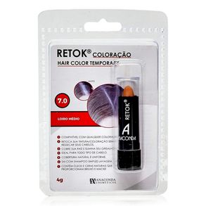 Retok Para Cabelos 7.0 Loiro Medio Anaconda 3g