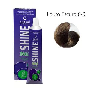 Tonalizante Creme Sem Amônia Deep Shine 6.0 Louro Escuro Gaboni 45g