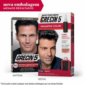 Shampoo Tonalizante Color H-55 Preto Grecin 5 60ml
