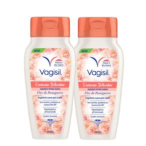 Kit Sabonete Íntimo Flor De Pessegueiro Vagisil 2 Unidades 200ml