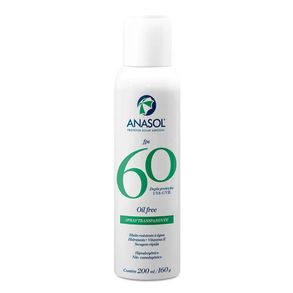 Protetor Solar Aerosol Spray Transparente Oil Free Fps60 Anasol 200ml