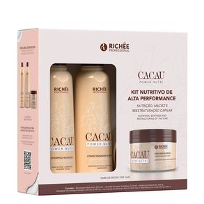 Kit Cacau Power Nutri Richée Professional Shampoo 250ml + Condicionador 250ml + Máscara Capilar 250g