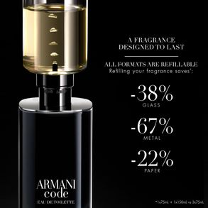 Refil Armani Code Giorgio Armani Eau De Toilette Masculino 150ml