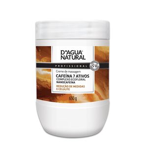 Creme De Massagem Redutor De Medida E Celulite Cafeína 7 Ativos D’Agua Natural 650g