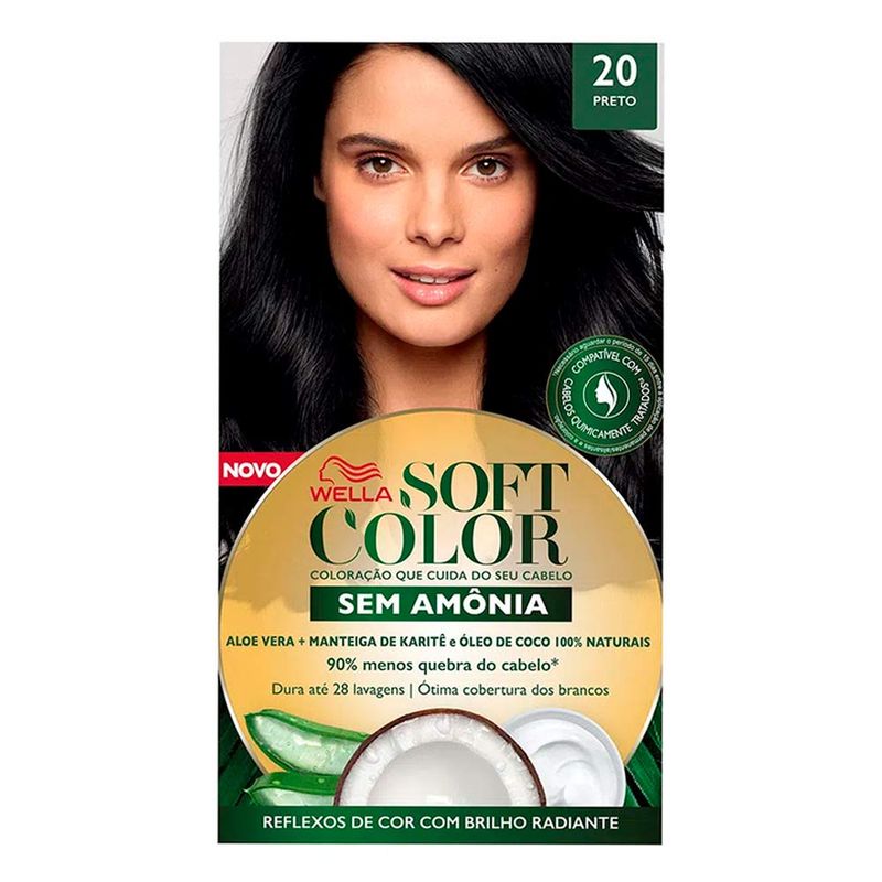Coloracao-Soft-Color-20-Preto-Wella