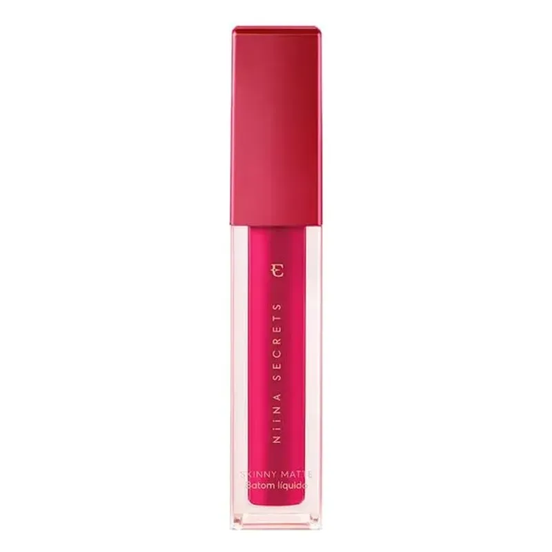 Batom-Liquido-Skinny-Matte-Pink-Peonia-Niina-Secrets-4ml