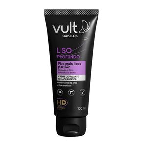Creme Capilar Defrizante Termoprotetor Liso Profundo Vult Cabelos 100ml