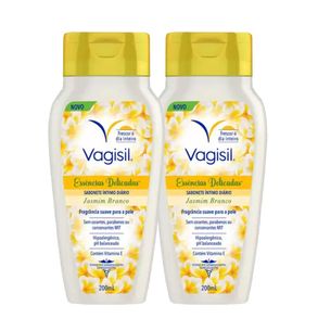 Kit Sabonete Íntimo Jasmim Branco Vagisil 2 Unidades 200ml