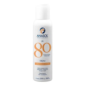 Protetor Solar Aerosol Spray Transparente Oil Free Fps80 Anasol 200ml